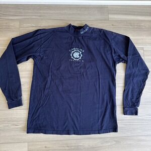 Vintage North Carolina Tarheels Shirt Women's L Fits SM Long Sleeve‎ Mock Neck